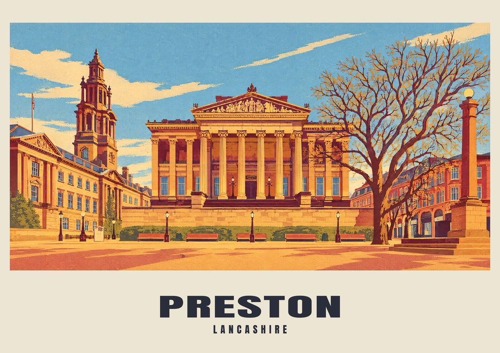 Preston — Retro Railway Art Print