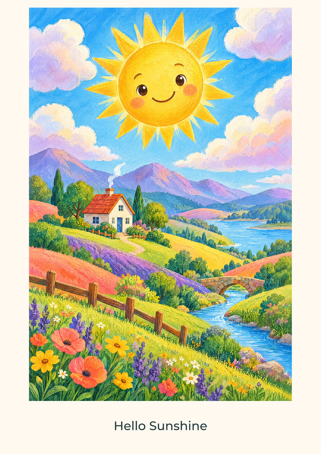 Hello Sunshine — Weather Wonders Children’s Art Print