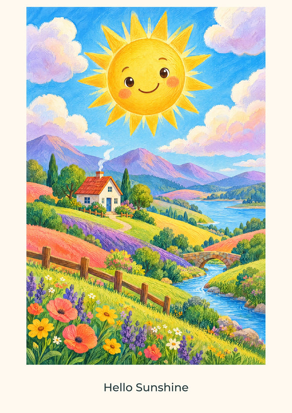 Hello Sunshine — Weather Wonders Children’s Art Print