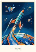 Launch — Cosmic Explorers Children’s Art Print