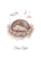 Sleep Tight — Woodland Moonlight Nursery Print