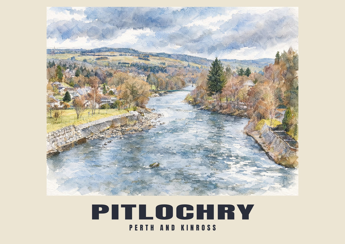 Pitlochry — English Watercolour Art Print