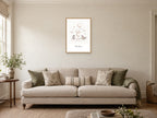 Be Brave — Polar Starlight Nursery Print at A2, in a natural wood frame, in a sitting room