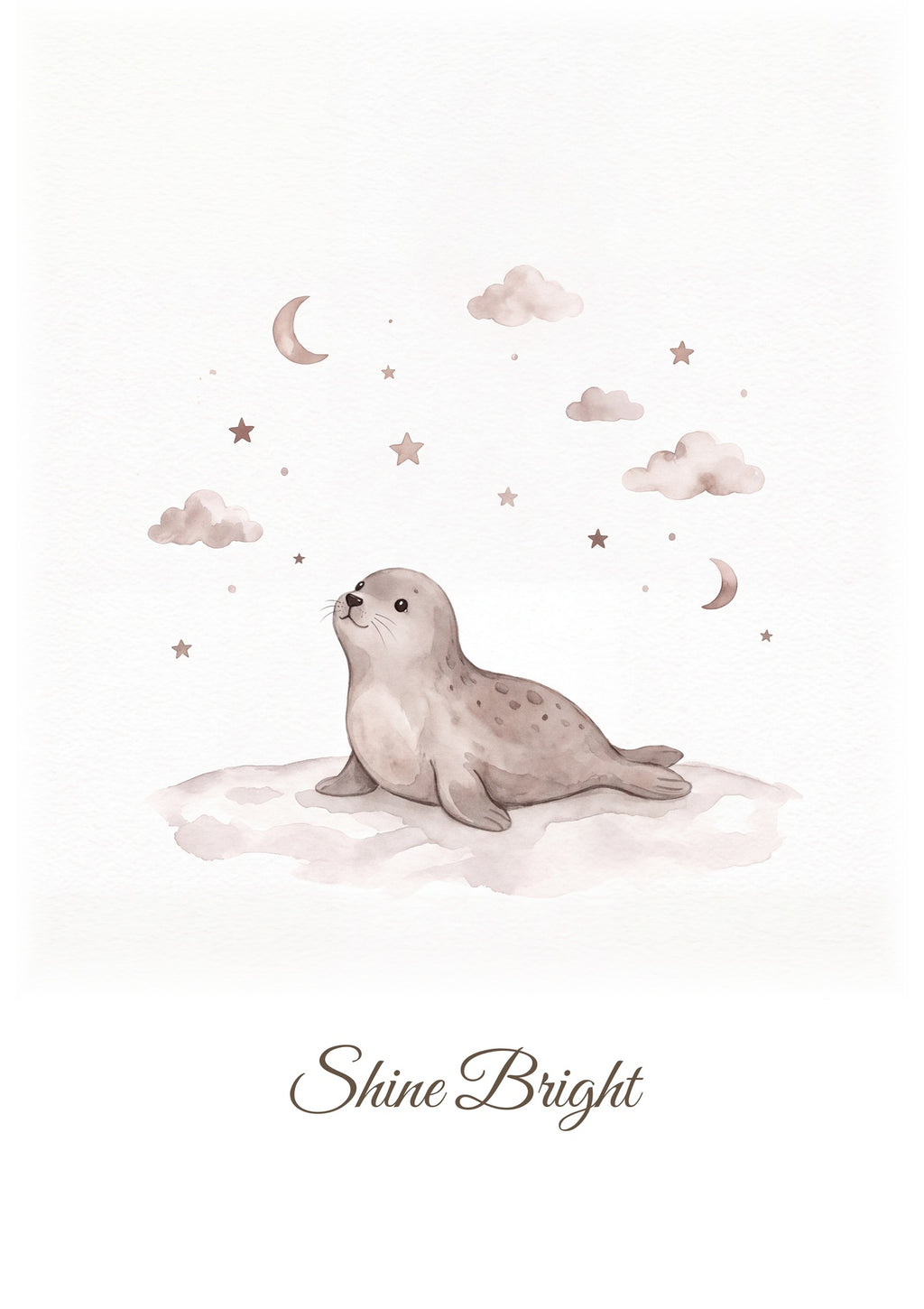 Shine Bright — Polar Starlight Nursery Print