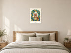 Be Bold — Wild Earth Children’s Art Print at A2, as a poster, above a bed