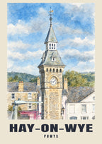 Hay-on-Wye — English Watercolour Art Print