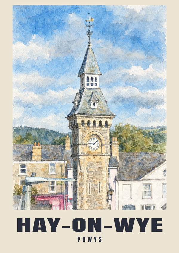 Hay-on-Wye — English Watercolour Art Print