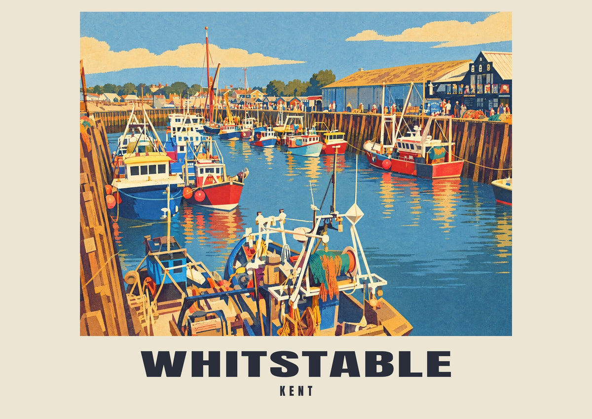 Whitstable — Retro Railway Art Print