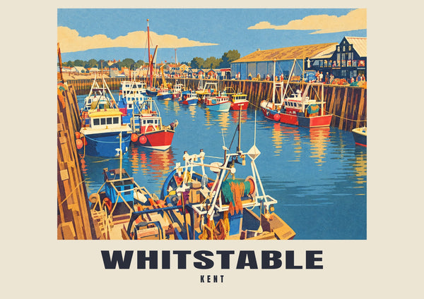 Whitstable — Retro Railway Art Print