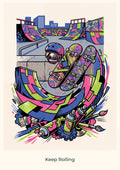 Keep Rolling — Skate & Create Children’s Art Print
