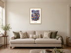 Keep Rolling — Skate & Create Children’s Art Print at A2, in a natural wood frame, in a sitting room