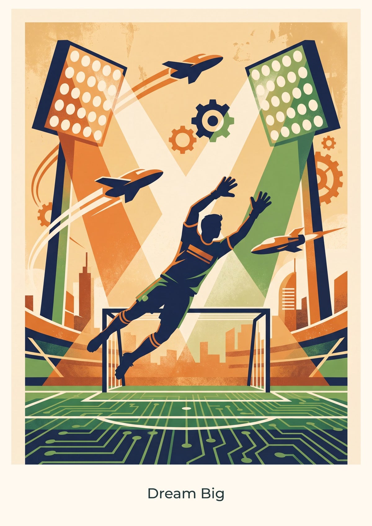 Dream Big — Football Futures Children’s Art Print