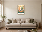 Dream Big — Football Futures Children’s Art Print at A2, in a natural wood frame, in a sitting room