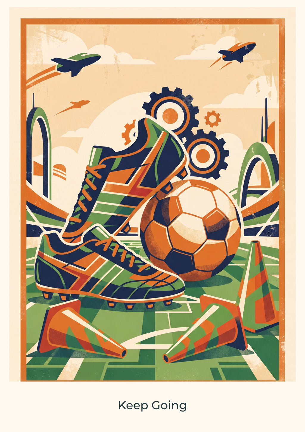 Keep Going — Football Futures Children’s Art Print