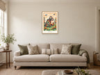 Keep Going — Football Futures Children’s Art Print at A2, in a natural wood frame, in a sitting room