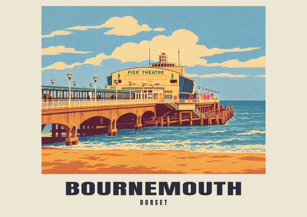 Bournemouth — Retro Railway Art Print
