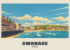 Swanage — Retro Railway Art Print