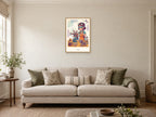 Create — Inventor’s Club Children’s Art Print at A2, in a natural wood frame, in a sitting room