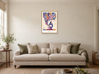Look Closer — Science Sparks Children’s Art Print at A2, in a natural wood frame, in a sitting room