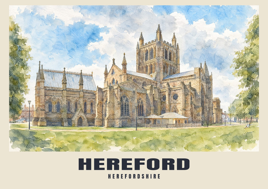 Hereford — English Watercolour Art Print