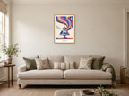 Ask Questions — Science Sparks Children’s Art Print at A2, in a natural wood frame, in a sitting room