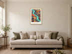 Build Something New — City of Tomorrow Children’s Art Print at A2, in a natural wood frame, in a sitting room