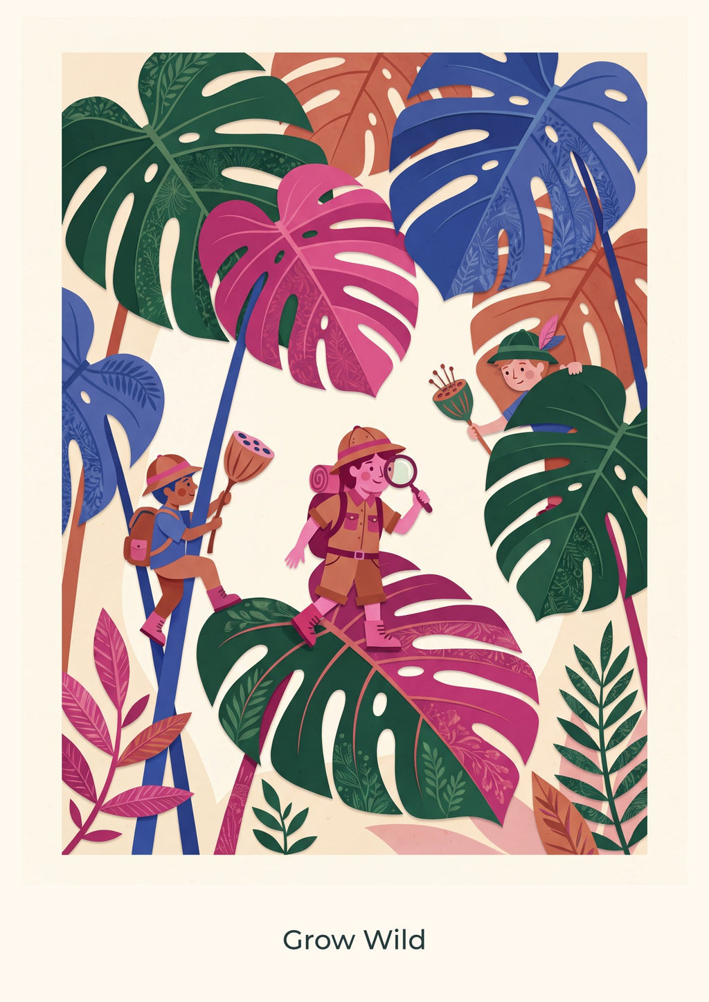 Grow Wild — Botanical Explorers Children’s Art Print