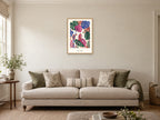 Grow Wild — Botanical Explorers Children’s Art Print at A2, in a natural wood frame, in a sitting room