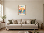Follow Your Compass — Adventure Atlas Children’s Art Print at A2, in a natural wood frame, in a sitting room
