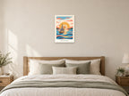 Follow Your Compass — Adventure Atlas Children’s Art Print at A2, as a poster, above a bed