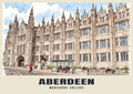 Marischal College, Aberdeen poster in the Ink & Wash style