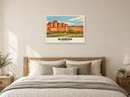 Alnwick Castle Poster at A1, as a poster, above a bed