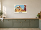Church of St Lawrence, Alton Poster at A1, in a white frame, in a kitchen