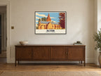 Church of St Lawrence, Alton Poster at A1, in a black frame, above a sideboard