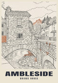 Bridge House, Ambleside poster in the Line Art style