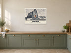 Our Lady Star of the Sea Church, Amlwch Poster at A1, in a white frame, in a kitchen