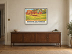 Furness Abbey, Barrow-in-Furness Poster at A1, in a black frame, above a sideboard