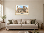 Bath Abbey Poster at A1, in a natural wood frame, in a sitting room