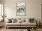 Pulteney Bridge, Bath Poster at A1, in a natural wood frame, in a sitting room