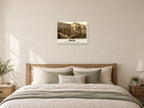 The Roman Baths and Abbey, 1890s Heritage Print at A2, as a poster, above a bed
