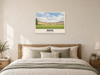 The Royal Crescent, Bath Poster at A1, as a poster, above a bed