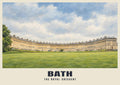 The Royal Crescent, Bath poster in the British Heritage style