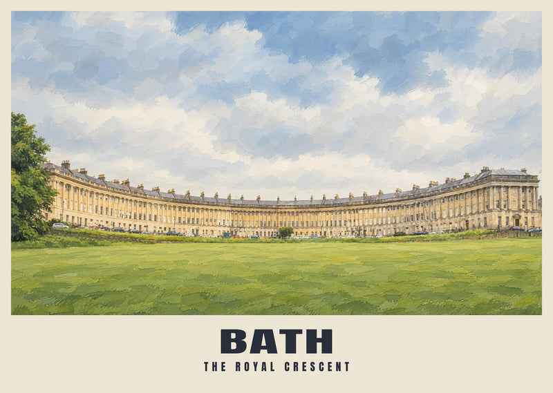 The Royal Crescent, Bath Poster