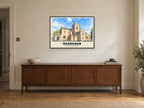 New Kilpatrick Church, Bearsden Poster at A1, in a black frame, above a sideboard