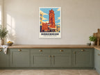 Hamilton Square Station, Birkenhead Poster at A1, in a white frame, in a kitchen