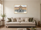 Victoria Square, Birmingham Poster at A1, in a natural wood frame, in a sitting room