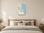 Blyth Street Map Poster at A1, as a poster, above a bed