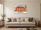 Braintree Town Hall Poster at A1, in a natural wood frame, in a sitting room