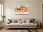 Brentwood Cathedral Poster at A1, in a natural wood frame, in a sitting room