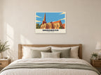 St Mary's Church, Bridgwater Poster at A1, as a poster, above a bed
